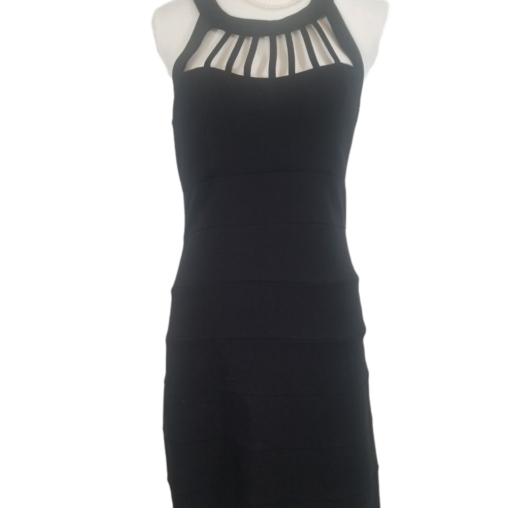 Black Sleeveless fitted Dress . Size 11